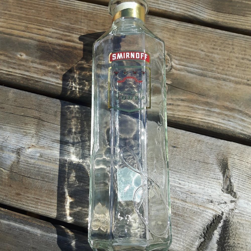 Vintage Smirnoff Vodka Bottle Empty